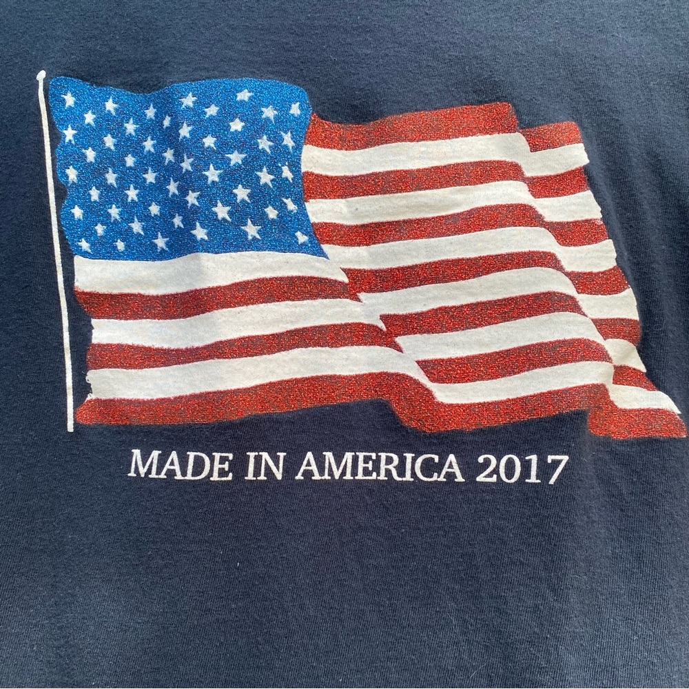Kids Navy American Flag Graphic Tee - Made in America - Picture 4 of 6